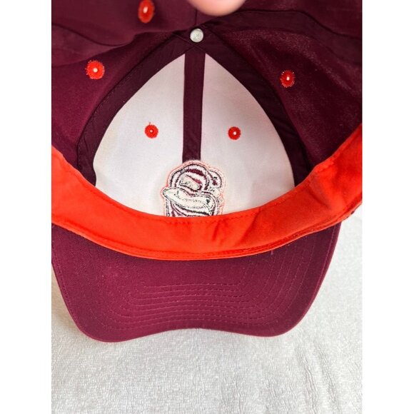 Virginia Tech Hokies Maroon & Orange Snapback Hat Embroidered Mascot NCAA - Picture 9 of 10
